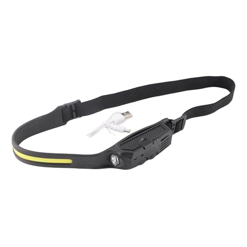 Acouto Lampada Frontale LED Ricaricabile USB 4 Livelli, Luce COB,