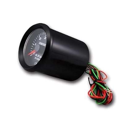 MOTOR METER RACING 52mm 2-1/16 Universal Tachometer for Diesel Engine Alternator 6000 RPM Black Dial in Dash