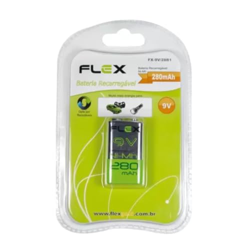 PILHA BATERIA 9V RECARREGAVEL BATERIA 28B1 280 MAH BLISTER - FX-9V/28B1