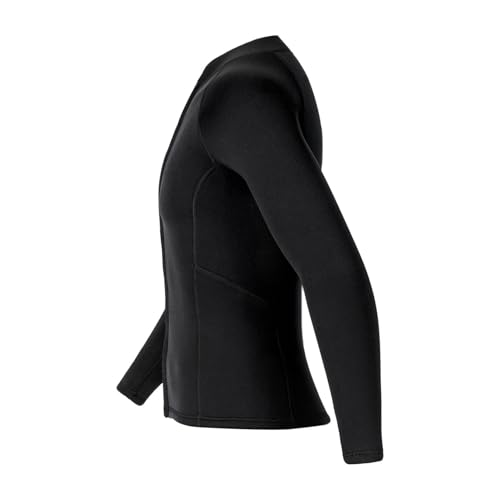 Adulto Camisa de natación de neopreno 3mm para hombre manga larga UPF 50+ traje de neopreno superior para esnórquel y natación miniatura 3