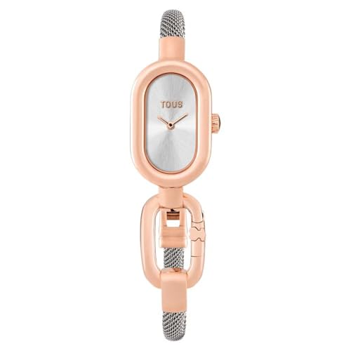 Montre Hold Oval SS IPRG Esterilla en acier inoxydable finition or rose chic
