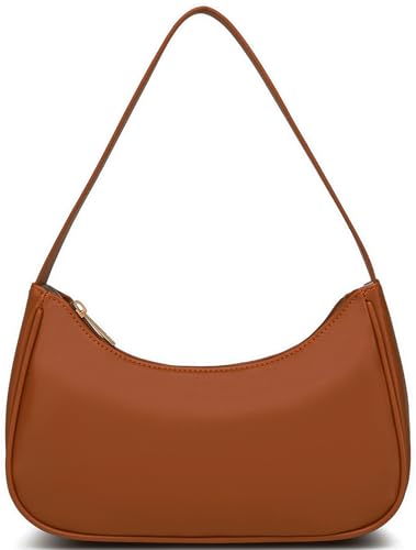 Image of Afashor Shoulder Bags for Women Vegan Leather Hobo Sling Tote Handbag Retro Clutch Purse with Zipper Closure