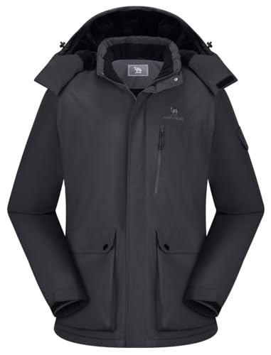 CAMEL CROWN Men's Waterproof Ski Jackets Winter Coats Snow Jacket Adjustable Fleece Windbreaker...