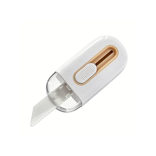 Image of Ceramic Box Cutter, Mini Safety Box Opener with Retractable Blade, Cute Small Package Opener Tool for Home, Office & Warehouse Use