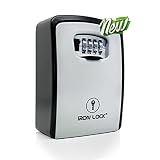 Iron Lock® - XXL Key Lock Box Wall Mount for Keys 4 Digit Combination with Resettable Code with A B