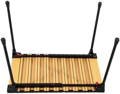 Aygaz Alüminyum Katlanır Kamp Masası - 30 Kg Kapasiteli Outdoor Masa, Taşıma Çantalı Portatif Kamp Masası, Ahşap Kaplama, Hafif ve Şık Plaj Masası - Görsel 6