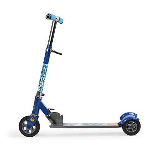 Image of Toyzone Batman Scooter Square-66071 | Kids Skate | Batman Skating Ride on | 3 Wheel Kids Scooter | Smart Kick Scooter | Adjustable Height and Rear Brake | Foldable Scooter | for Kids Age 6+ Years
