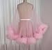 Robes For Women Tulle Robe with Faux Fur Trim, Sexy,Soft and Comfortable,Perfect for Spa Nights and Maternity Photoshoot(US, Alpha, One Size, Regular, Regular, 1, pink)