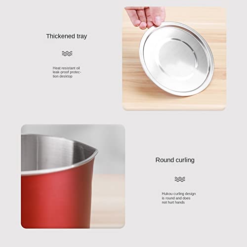 Miniatura 8 de Cosycaya Contenedor De Grasa De Tocino Lata De Almacenamiento De Aceite De Cocina De 1,3 L Con Colador, Colador De Aceite Para Almacenar Grasa De Cocina Rojo