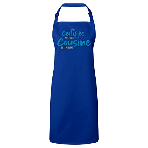 Tablier cuisine coton premium accessoire de protection pour cordon bleu et cuisinière