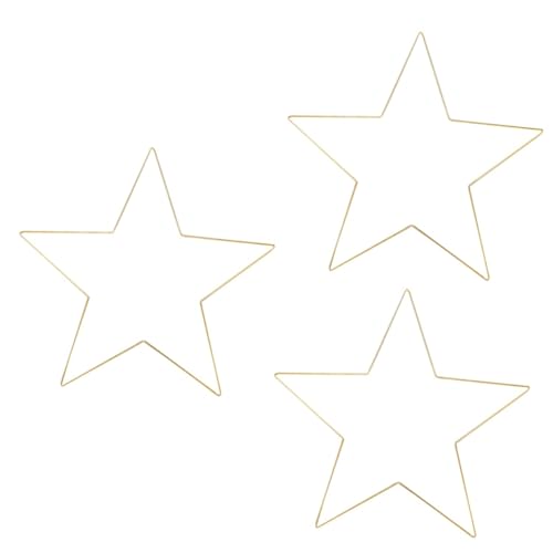 Estrella de marco de alambre PRETYZOOM de oro para decoración 2