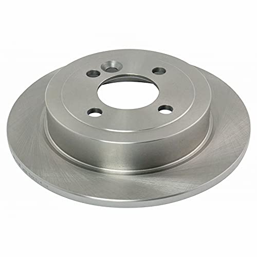 Image of TRQ Rear Brake Pad and Rotor Set Ceramic Solid Rotors