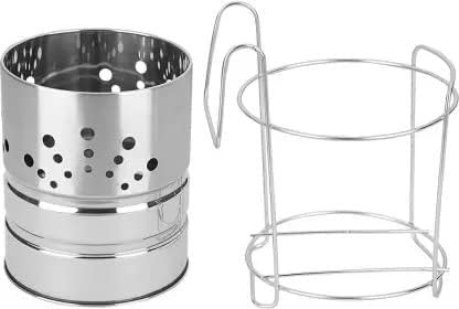 Image of ALTRON Stainless Steel Cutlery Holder for Kitchen Countertop, Self Draining Utensil Organizer Stand for Spoon Fork Knife, Kitchen Utensil Holder & Cutlery Storage Rack