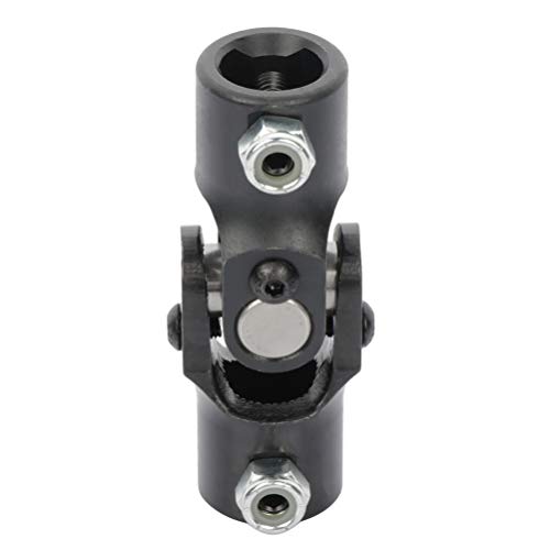 SCITOO 9/16-26 Spline x 3/4" Smooth Round Steering Shaft Universal U-Joint Black Single, 96mm Working Angle 35 Degree