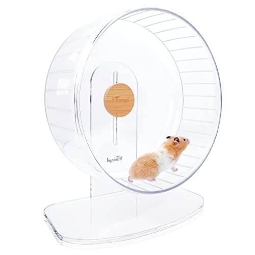 Niteangel Super-Silent Hamster Exercise Wheels - Quiet Spinner Hamster Running Wheels with Adjustable Stand for Dwarf Syrian Hamsters Gerbils Mice Or Other Small Animals