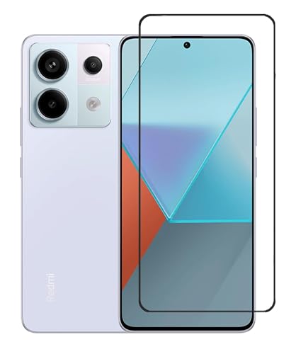 Image of DD SON Tempered Glass Screen Protector Compatible For Redmi Note 13, Redmi Note 13 Pro (Black) (11D) With Edge-To-Edge Protector Coverage And Easy Installation Kit
