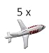 Produktbild LG-Imports 5 x Aufblas-Flugzeug ca. 64 cm aufblasbar