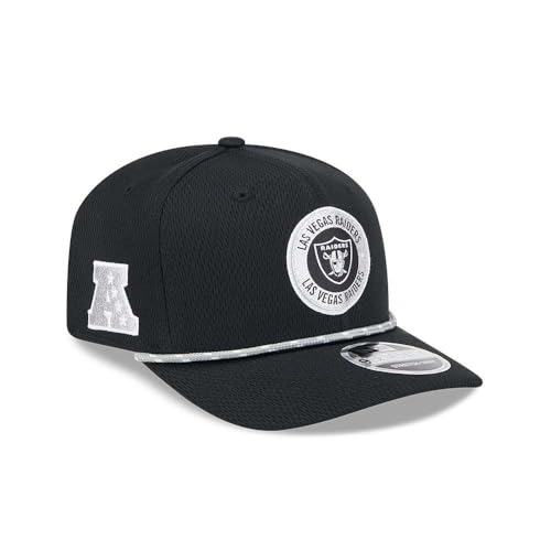 New Era Mens Black Las Vegas Raiders 2024 Sideline 9SEVENTY Stretch-Snap Hat