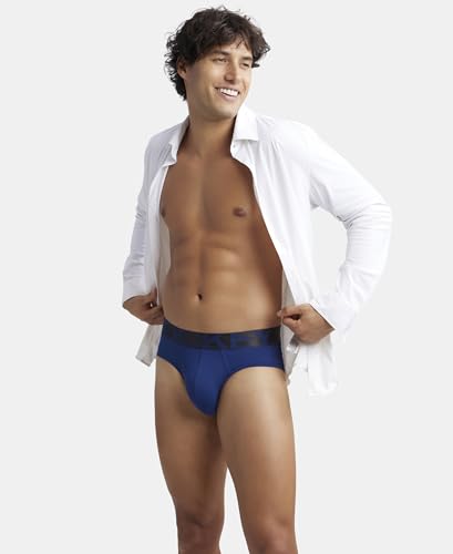 Image of Jockey IC27 Men's Tactel Microfiber Elastane Stretch Solid Brief with Moisture Move Treatment