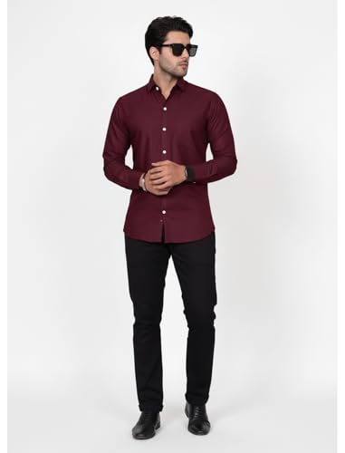 Image of Diverse Men's Solid Formal Shirt | Premium Poly Cotton Full Sleeve Regular Fit Shirt for Men | Stylish Office, Business & Casual