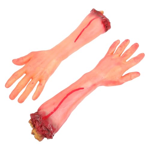 TOYANDONA 2Piezas Manos Rotas Falsas de Halloween de Utilería Aterradora para Decoración de Fiestas Accesorios de Cosplay y Casas Embrujadas Simulaciones Realistas de Manos Cortadas