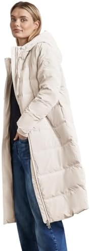 Street One Damen A201980 Long Padded Coat, Frosty Grey, 46, Frosty Grey, 46