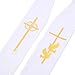 Erligo Pastor Wedding Stole with Embroidery Cross/Dove 94”/98