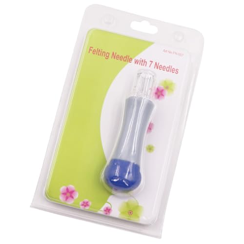Image of Needle Felting, Felting Needle Tool with 7 Needles, Needle Felting Stitch Punch Tool - Wool Felt Needle Tools - Felting Starter Kit for DIY Patchwork & Craft - Make Beautiful Felt Animals & Patterns