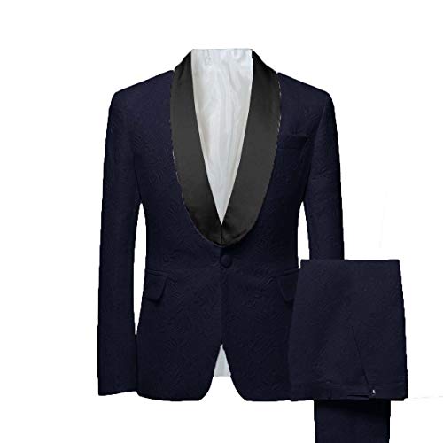 Costume de mariage jacquard HOTK 2 pièces : la solution sur mesure pour un ajustement parfait