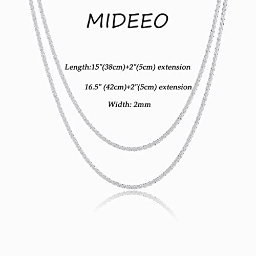 Mideeo Gold Layered Necklace For Women 14K Gold Plated Layered Necklace Set Silver Necklace Simple Layering Set Women Jewelry Gift #TOP5