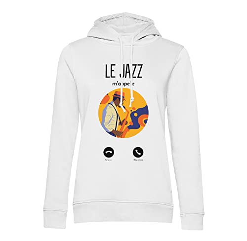 Sweat à capuche le jazz m'appelle musique saxophone pour homme et femme
