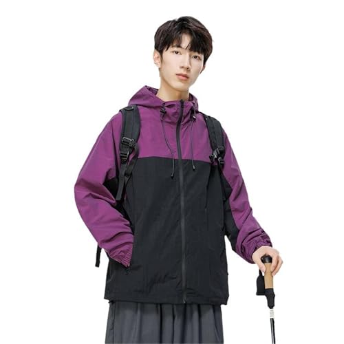 Manteau à capuche workwear hommes veste tendance automne haut ample décontracté mode masculine
