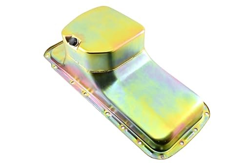 Image of Steel Racing Oil Pan Fits 1967-87 Chrysler /Mopar BB 361-383-400-440 & Hemi 426 - 7 Qt Capacity - Zinc Finish