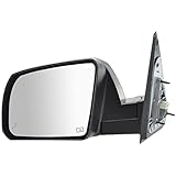 TRQ Driver Side Mirror Assembly Electric Adjustment Heated No Memory Black Compatible with 2014-2021 Toyota Tundra 2018-2021 Toyota Sequoia TO1320342