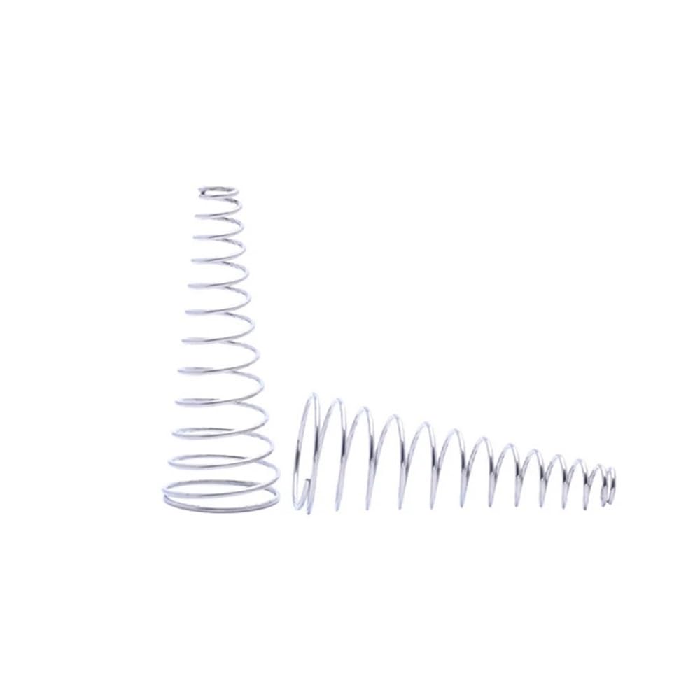 Metal Springs 10pcs 304 Stainless Steel Conical Return Springs Tower Shaped Spring WD: 0.3-0.8mm Mini Diameter: 2-12mm (Size : 10pcs 0.4 * 4-8 * 10mm)