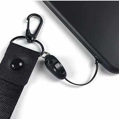 Sluswallow 10Pcs/lot Black Detachable Buckle Mobile Phone Accessories Pendant Buckle Small Sling Anti-Lost Lanyard Cords Hanging Head Keychains Hooks, Fasteners
