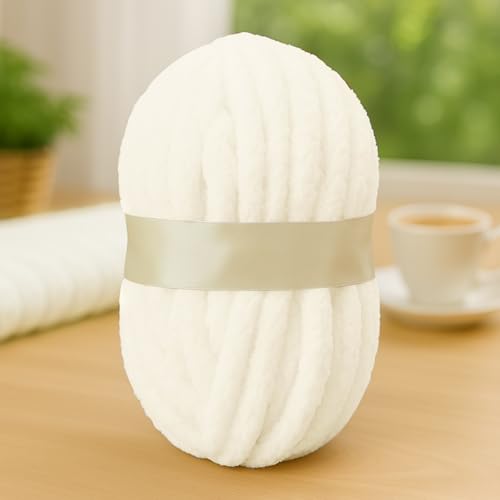 Chunky Yarn for DIY Crocheting Blanket Thick Chenille for Hand Knitting 0.55 LB