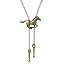 Copper Horse &Clear Rhinestone Cord