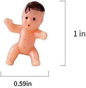 Miniatura 2 de Golden Pearl 60pcs mini bebés de plástico para baby shower, juego de cubitos de hielo, decoraciones de fiesta, juguetes de bebé