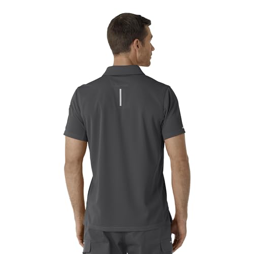 Carhartt Rugged RSCU Mens Lightweight Short Sleeve Polo Scrub Top, Pewter - image 2