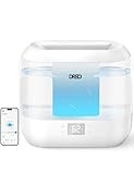 DREO 4L Smart Humidifier for Bedroom Baby, Cool Mist Humidifiers for Home, 28dB Quiet Humidifier, LED Display, Humidity Sensor, Oil Diffuser, 36H Runtime, Nightlight, Top Fill, Touch/APP/Voice Control