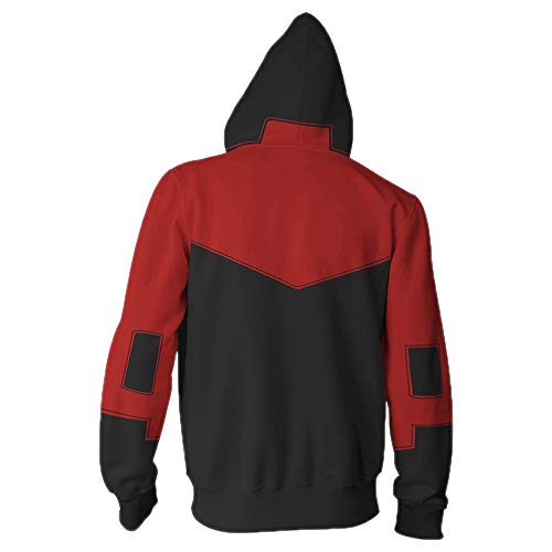 Xinxin Robin Tim Drake 3D Anime Cosplay Cardigan Zip Hoodie Unisex Adult