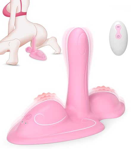 Riding Dildo Vibrator Adult Sex Toys, Sit and Ride Vibrators Sex Machine with 10 Vibrating Modes, Remote Control G-Spot Clit Anal Stimulator Silicone Monster Dildos for Women Men Couples Sex Toys