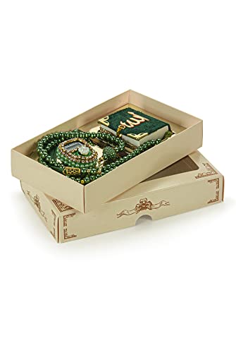 İhvan Online Mini Velvet Quran Set including Islamic Finger Counter, Portable Digital Tasbeeh, Muslim Prayer Beads - Image 3