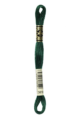 DMC Thread 6-Strand Embroidery Cotton 8.7 Yards Ultra Very Dark Emerald Green 117-3818 (12-Pack)