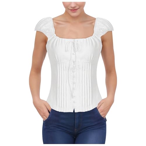 Blouse dirndl en dentelle crème pour l'Oktoberfest chic