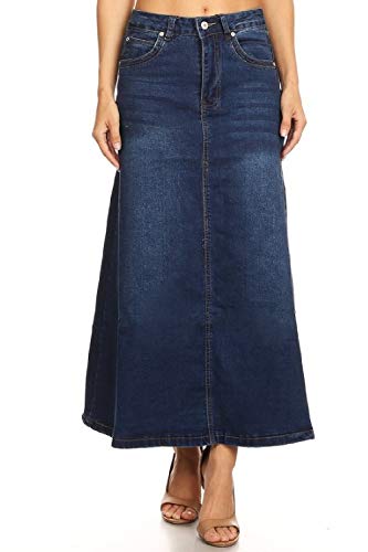 【24SS 新品】L'Appartement Denim Maxi Skirt黒 High Waisted Black Maxi Denim Skirt | Express