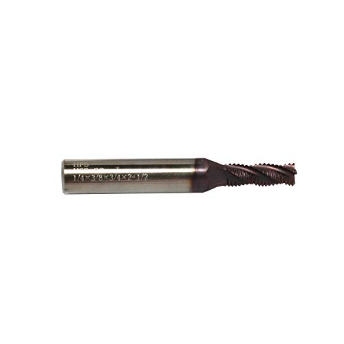 Image of HFS(R) Roughing End Mill Square End Mill 4 Flute M42 8% Cobalt TiAlN for Steel 1 /4 inch Dia.