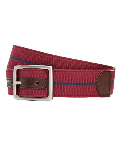 vineyard vines Men's Rosewood Stripe Reversible Leather Belt 30