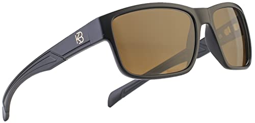 BUNVICK Lunettes de Soleil en Verre Véritable Polarisé Haute Définition Pour Hommes et Femmes, Design Italien, anti-reflets, UV400, lentilles en Verre Véritable Corning（6201 Milan Brown）